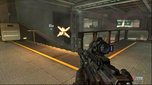 When the room is clear, go down the stairs - Mission 11: JUDGMENT DAY | Missions: Walkthrough - Missions: Walkthrough - Call of Duty: Black Ops II Game Guide & Walkthrough