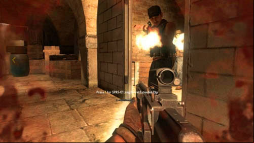Apart from the door, through which you got in here, there are two more room exits - on the left and right - Mission 04: TIME AND FATE | Missions: Challenges - Missions: Challenges - Call of Duty: Black Ops II Game Guide & Walkthrough