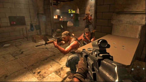 You will finish off the last two or three enemies in the further part of the mission (picture above) - Mission 04: TIME AND FATE | Missions: Challenges - Missions: Challenges - Call of Duty: Black Ops II Game Guide & Walkthrough