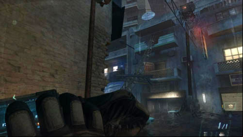 Your main targets should be the enemies on the balconies - when pointing at them, try not to point at the front of a balcony, but at the interior, pointing over the rail (picture above) - Mission 05: FALLEN ANGEL | Missions: Challenges - Missions: Challenges - Call of Duty: Black Ops II Game Guide & Walkthrough