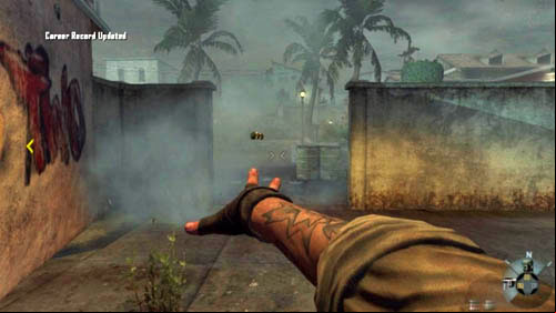 The second chance, less certain, will be when you arrive at the gate in the wall that is surrounding the park-yard in front of the church on the left (just to the left there is the entrance to the house with the second intel) - Mission 07: SUFFER WITH ME | Missions: Challenges - Missions: Challenges - Call of Duty: Black Ops II Game Guide & Walkthrough