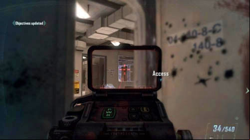 And finally, youll find the fourth when looking through the door to the room, in front of which there are stairs leading to the top (you will go down them) - Mission 09: ODYSSEUS | Missions: Challenges - Missions: Challenges - Call of Duty: Black Ops II Game Guide & Walkthrough