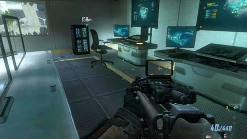 When at the beginning of the mission you will go up the long stairs, go up the next on the right - Mission 11: JUDGMENT DAY | Intel - Intel - Call of Duty: Black Ops II Game Guide & Walkthrough