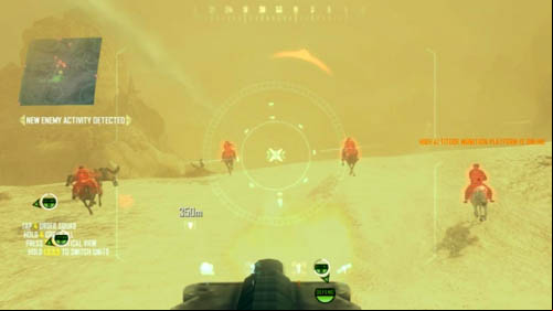You will come across the next waves just before the entrance to the place near the weapons cache when youre riding uphill (picture above) - Strike Force 02: I.E.D. | Strike Force: Challenges - Strike Force: Challenges - Call of Duty: Black Ops II Game Guide & Walkthrough