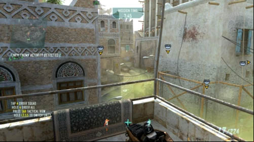 Once youve searched the place and finished off all enemies, exit to the balcony, which is exactly in front of you - Strike Force 05: SECOND CHANCE | Strike Force: Challenges - Strike Force: Challenges - Call of Duty: Black Ops II Game Guide & Walkthrough