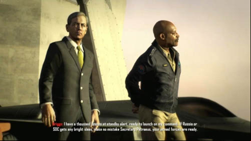 If you didnt complete the strike-force mission and the alliance between Russia and China took place, Briggs will tell Petraeus that thousands of drones are on standby (picture above) - Mission 09 - ODYSSEUS | Decisions, consequences, endings - Decisions, consequences, endings - Call of Duty: Black Ops II Game Guide & Walkthrough