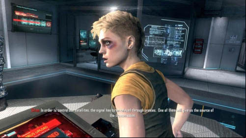 If Karma has survived so far, after a while she will run up to the computer and sit down at it, explaining that the signal thats being sent has to come from somewhere (pictures above) - Mission 09 - ODYSSEUS | Decisions, consequences, endings - Decisions, consequences, endings - Call of Duty: Black Ops II Game Guide & Walkthrough