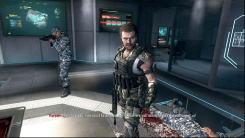 If Harper survived, then after a while he will come running and ask what happened (picture above) - Mission 09 - ODYSSEUS | Decisions, consequences, endings - Decisions, consequences, endings - Call of Duty: Black Ops II Game Guide & Walkthrough