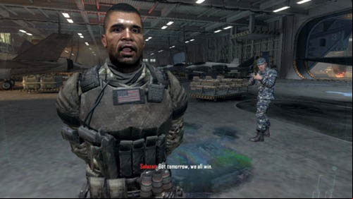 When you get to Salazar, he will tell you that today is a difficult day (picture above), but tomorrow you will all win - Mission 09 - ODYSSEUS | Decisions, consequences, endings - Decisions, consequences, endings - Call of Duty: Black Ops II Game Guide & Walkthrough