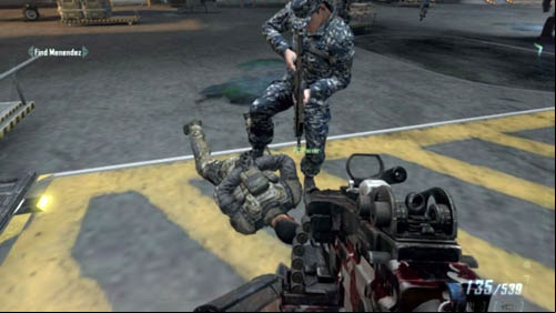 If Harper is dead, Salazar will be overpowered by an allied soldier (pictures above) - Mission 09 - ODYSSEUS | Decisions, consequences, endings - Decisions, consequences, endings - Call of Duty: Black Ops II Game Guide & Walkthrough