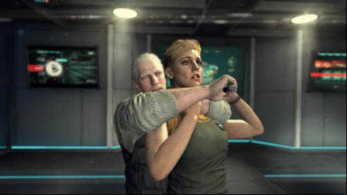 DeFalco approaches Karma from behind, grabs her (pictures above) - Mission 09 - ODYSSEUS (bridge) | Decisions, consequences, endings - Decisions, consequences, endings - Call of Duty: Black Ops II Game Guide & Walkthrough