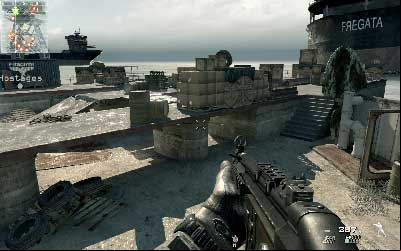 Immediately jump to the ground on the right and run under the concrete pillars on your right - Hit & Run - SpecOps missions - Call of Duty: Modern Warfare 3 - Game Guide and Walkthrough