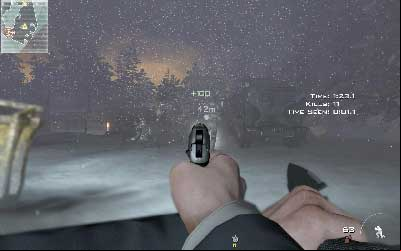Now move toward three enemies near fire camp and quickly shoot them - Hostage Taker - SpecOps missions - Call of Duty: Modern Warfare 3 - Game Guide and Walkthrough