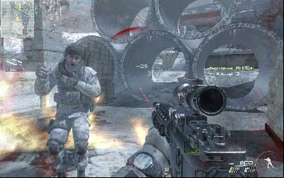 Start moving toward concrete pipes on the left side - Fire Mission - SpecOps missions - Call of Duty: Modern Warfare 3 - Game Guide and Walkthrough