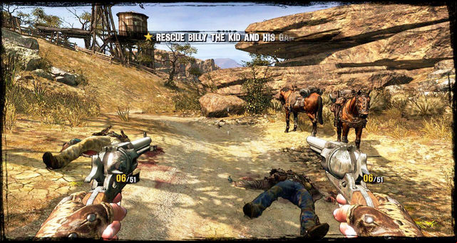 The first shootout - Episode 1 - Once Upon a Time in Stinking Springs - Walkthrough - Call of Juarez: Gunslinger - Game Guide and Walkthrough