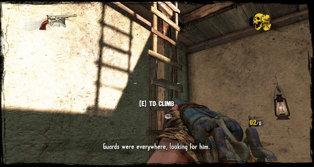 The ladder to the roof - Episode 2 - A Fistful of Hot Lead - Walkthrough - Call of Juarez: Gunslinger - Game Guide and Walkthrough