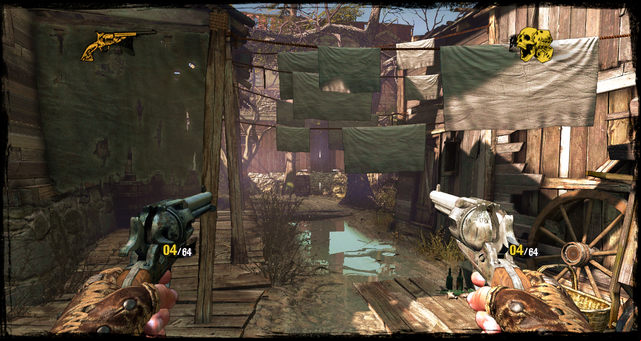 Laundry on the left - Episode 2 - A Fistful of Hot Lead - Walkthrough - Call of Juarez: Gunslinger - Game Guide and Walkthrough