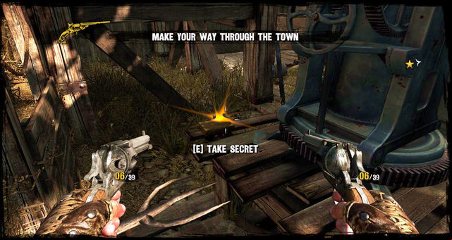 Third secret next to the machinery - Episode 2 - A Fistful of Hot Lead - Walkthrough - Call of Juarez: Gunslinger - Game Guide and Walkthrough