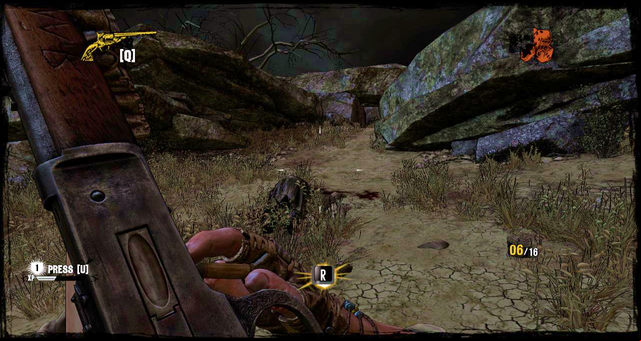 The path between rocks further into the camp - Episode 6 - Be Quick or Be Dead - Walkthrough - Call of Juarez: Gunslinger - Game Guide and Walkthrough