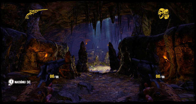 The larger cavern in which a mini game triggers - Episode 7 - Dances With Renegades - Walkthrough - Call of Juarez: Gunslinger - Game Guide and Walkthrough