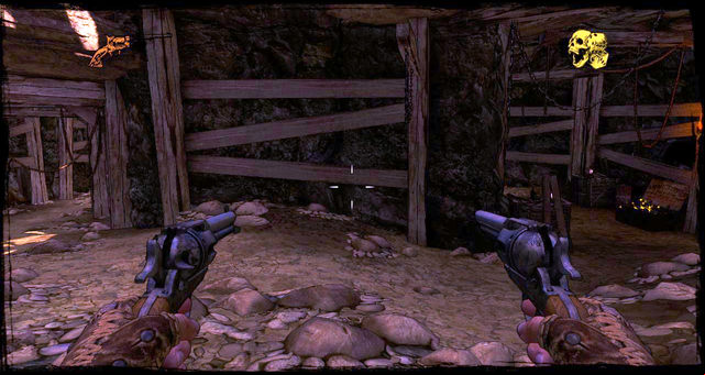 The smaller mine (the Nugget on the right, as pictures above) - Episode 5 - Nuggets of Truth (Secrets) - Call of Juarez: Gunslinger - Game Guide and Walkthrough