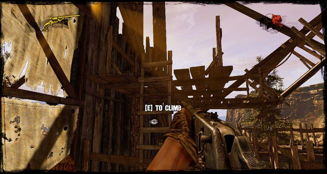 Climb the tent - Episode 11 - Nuggets of Truth (Secrets) - Call of Juarez: Gunslinger - Game Guide and Walkthrough