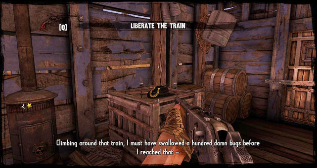 The hat on the crate - Episode 12 - Nuggets of Truth (Secrets) - Call of Juarez: Gunslinger - Game Guide and Walkthrough