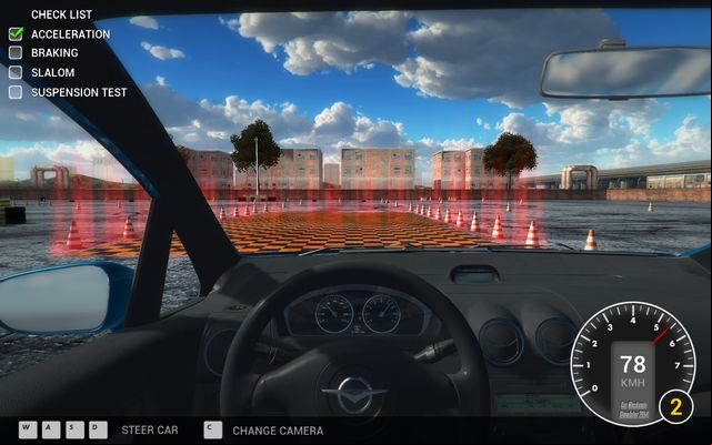That is the right moment to start braking. - Test drive - Basics of gameplay - Car Mechanic Simulator 2014 - Game Guide and Walkthrough