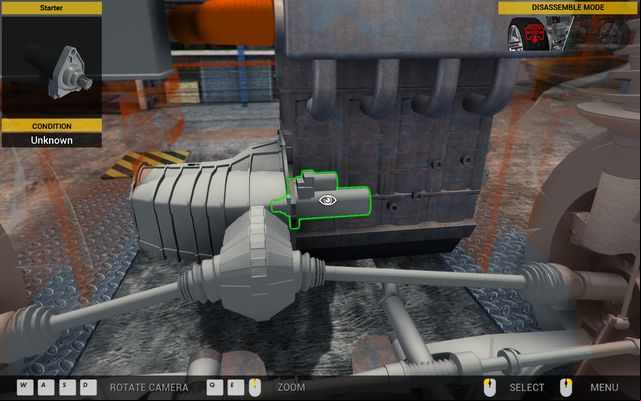 Starter is located right next to the gearbox. - Order 5 - Revton Wind - Orders - First garage - Car Mechanic Simulator 2014 - Game Guide and Walkthrough