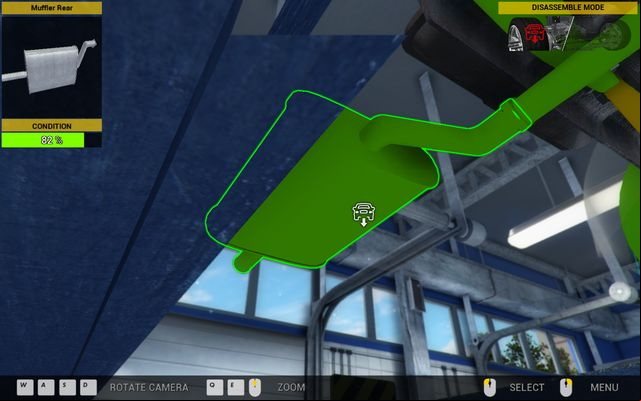 To reach the manifold we need to disassemble the entire exhaust. - Order 26 - Revton Wind - Orders - Second garage - Car Mechanic Simulator 2014 - Game Guide and Walkthrough