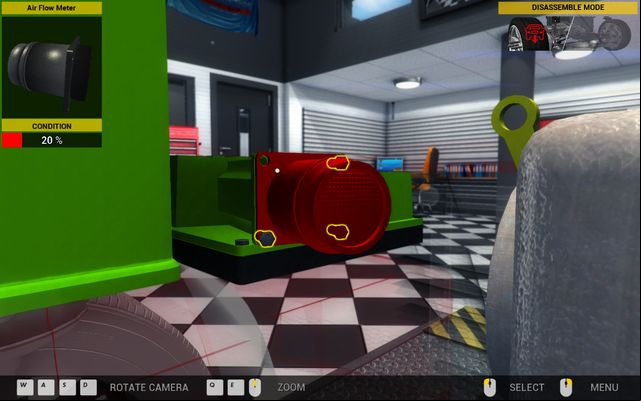 You need to remove the engine cover in order to reach the flow meter. - Order 67 - Olsen Grand - Orders - Third garage - Car Mechanic Simulator 2014 - Game Guide and Walkthrough
