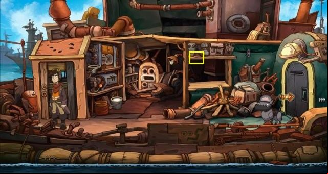 The second fragment is found in Docs workshop, on the upper ledge on your right - Puzzles - secrets and collectibles in Chaos on Deponia - Game Guide - Chaos on Deponia Guide