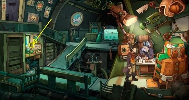 Use the door on your right, enter the next one and talk to the doc - Get to Doc Reach Goal | Reach Goal - Reach Goal - Chaos on Deponia Guide