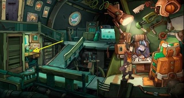 Proceed to Little Venice and enter the gun shop - Convince Spunky Goal - Learn Bozos magic words - Convince Spunky Goal - Chaos on Deponia Guide