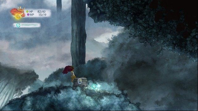 Inside, you find Rough Sapphire - Chapter 3 | Collectibles - Collectibles - Child of Light Game Guide