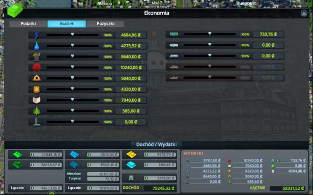 Income - Cities Skylines: Budget, policies - Mayor - Cities: Skylines Game Guide