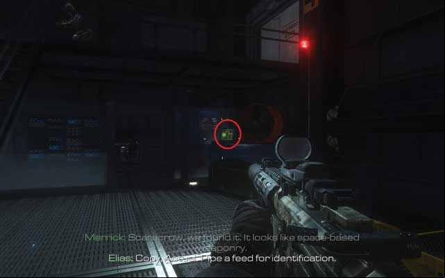 The laptop is right under the stairs over which you climbed down. - Rorke files (10-18) - Call of Duty: Ghosts - Game Guide and Walkthrough