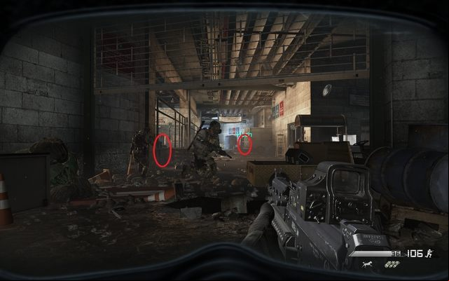 After a while a small group of soldiers will run from right - 04 - Struck Down - Campaign - Walkthrough - Call of Duty: Ghosts - Game Guide and Walkthrough