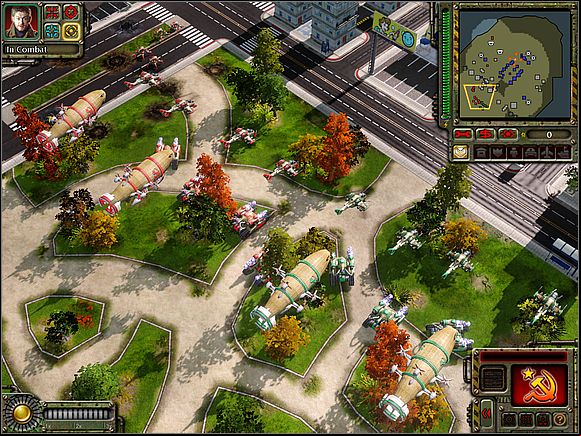 Before you start the attack, look, in this area are still some vehicles, which you can destroy with Terror Drones - Soviets - New York City - part 1 - Soviets - Command & Conquer: Red Alert 3 - Game Guide and Walkthrough