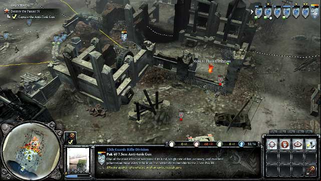 After you obtain the anti-tank weapon, destroy the tank from behind. - Mission 01 - Stalingrad Rail Station - The Campaign Mode - Company of Heroes 2 - Game Guide and Walkthrough