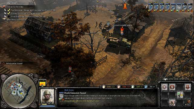 At this point, the Germans will start attempting flanking and will be trying to enter the sector from the back (the above screenshot) - Mission 02 - Scorched Earth - The Campaign Mode - Company of Heroes 2 - Game Guide and Walkthrough