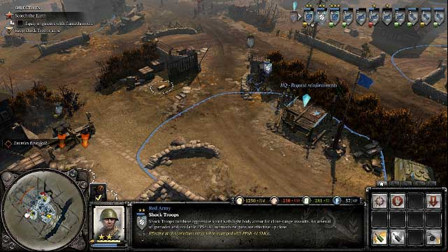 Near the HQ, there are flamethrowers - Mission 02 - Scorched Earth - The Campaign Mode - Company of Heroes 2 - Game Guide and Walkthrough