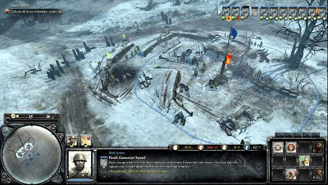 Use the HMGs and conscription to protect the posts - Mission 03 - Is On The Way - The Campaign Mode - Company of Heroes 2 - Game Guide and Walkthrough