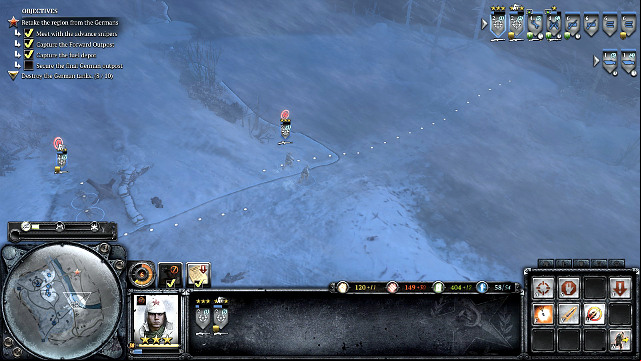 To reach the last point, take the longer route from the South - Mission 04 - The Miraculous Winter - The Campaign Mode - Company of Heroes 2 - Game Guide and Walkthrough