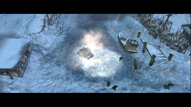Sinking the tank will finish the mission. - Mission 04 - The Miraculous Winter - The Campaign Mode - Company of Heroes 2 - Game Guide and Walkthrough