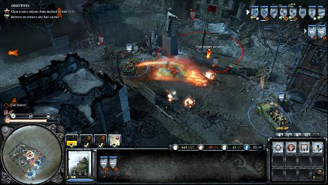 to burn up the cannon team in the first place - Mission 06 - Stalingrad Aftermath - The Campaign Mode - Company of Heroes 2 - Game Guide and Walkthrough