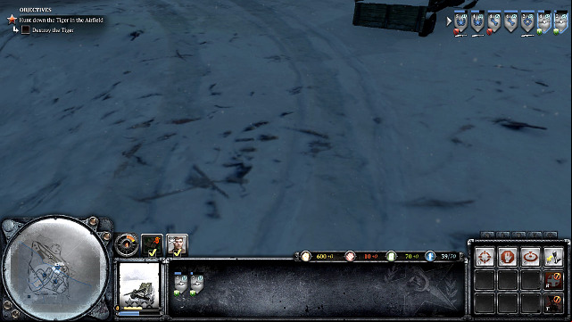 The Tiger can be easily tracked down with the tread markings on the snow. - Mission 08 - Tiger Hunting - The Campaign Mode - Company of Heroes 2 - Game Guide and Walkthrough