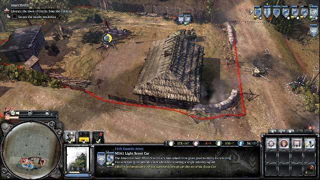 M3A1 equipped with a flamethrower will provide considerable at the beginning of the mission - Mission 09 - Radio Silence - The Campaign Mode - Company of Heroes 2 - Game Guide and Walkthrough