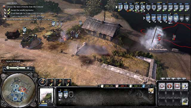 Dispatch mortars and the M5 for to the East, to the second defense line - Mission 09 - Radio Silence - The Campaign Mode - Company of Heroes 2 - Game Guide and Walkthrough