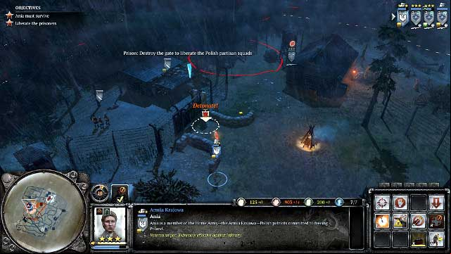 After you get rid of the guards, do not forget to take a shot at the commanding officer, to prevent him from calling out for reinforcements - Mission 11 - Behind Enemy Lines - The Campaign Mode - Company of Heroes 2 - Game Guide and Walkthrough